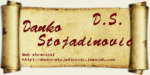Danko Stojadinović vizit kartica